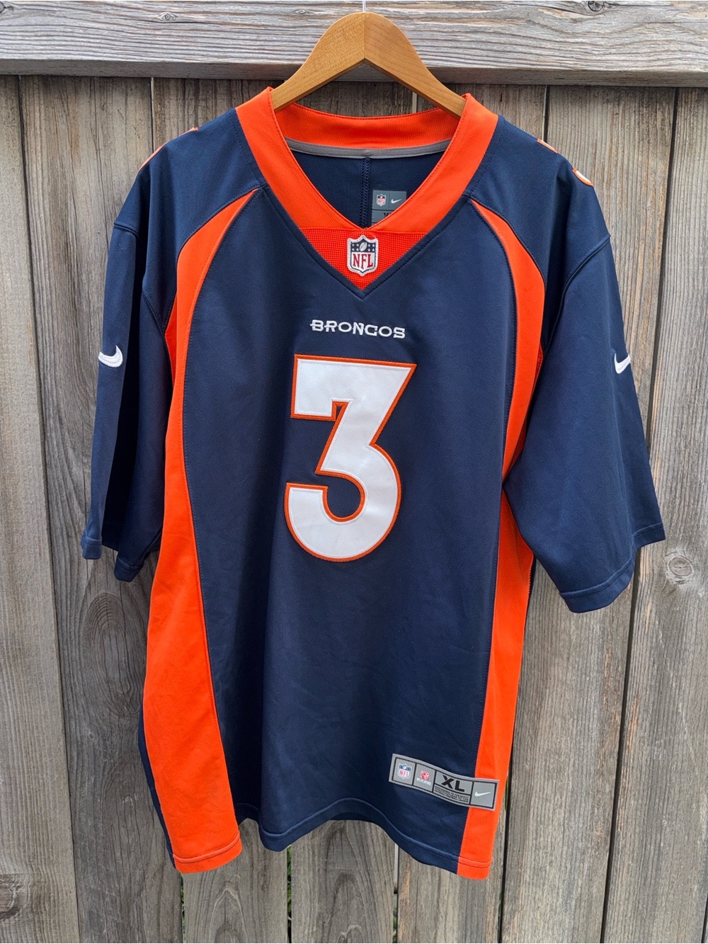 NFL Men's Denver Broncos Russell Wilson Nike Orange Game Jersey Size Medium